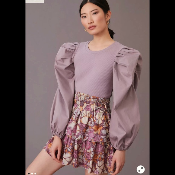Anthropologie Tops - ⚡️FLASH SALE⚡️ANTHROPOLOGIE LEA & VIOLA PUFF-SLEEVED TOP